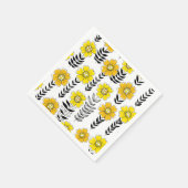 Serviette En Papier Daisy dooda en jaune et noir (Coin)