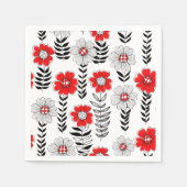 Serviette En Papier Daisy dooda en rouge et noir (Devant)