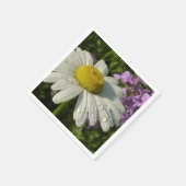 Serviette En Papier Daisy et lilas d'été botanique (Coin)