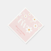 Serviette En Papier Daisy floral 2ème anniversaire (Coin)