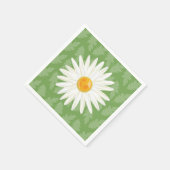 Serviette En Papier Daisy Illustration De Daisy Flower Sur Green (Coin)
