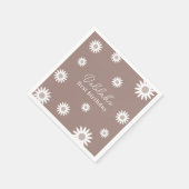 Serviette En Papier Daisy Invitation d'anniversaire (Coin)