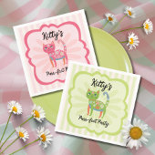 Serviette En Papier Daisy Kitty Visage Purr-fect fête d'anniversaire