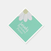 Serviette En Papier Daisy Mint Green Anniversaire Pique-nique serviett (Coin)