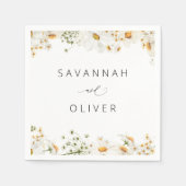 Serviette En Papier Daisy Nom floral ou serviettes Monogram (Devant)