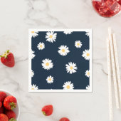 Serviette En Papier Daisy On Blue Motif (En situation)