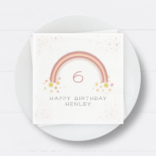 Serviette En Papier Daisy Rainbow Girls Anniversaire