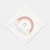 Serviette En Papier Daisy Rainbow Girls Anniversaire (Coin)