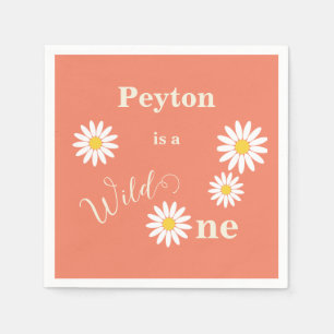 Serviette En Papier Daisy Wild Un premier anniversaire