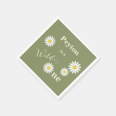 Serviette En Papier Daisy Wild Un premier anniversaire (Coin)
