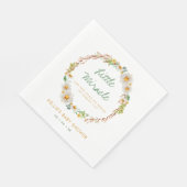 Serviette En Papier Daisy Wreath Little Miracle Baby shower Scripture (Coin)