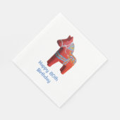 Serviette En Papier Dala Horse 80e Anniversaire Papier serviettes (Coin)