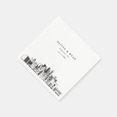 Serviette En Papier Dallas Skyline Mariage Papier Cocktail Napkin (Coin)