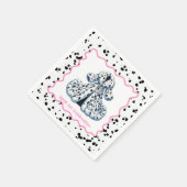 Serviette En Papier Dalmatie Imprimer Anniversaire | Black and White p (Coin)