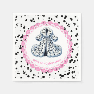 Serviette En Papier Dalmatie Imprimer Anniversaire   Black and White p