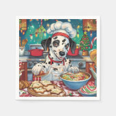 Serviette En Papier Dalmatie : Noël festif (Devant)