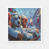 Serviette En Papier Dalmatien Fête de Noël (Devant)