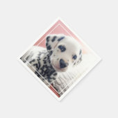 Serviette En Papier Dalmatien Nez en Coeur (Coin)