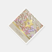 Serviette En Papier Damas bat mitzvah Multi "Embossé" (Coin)