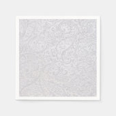 Serviette En Papier Damas blanc (Devant)