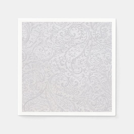 Serviette En Papier Damas blanc (Devant)