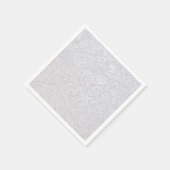 Serviette En Papier Damas blanc (Coin)