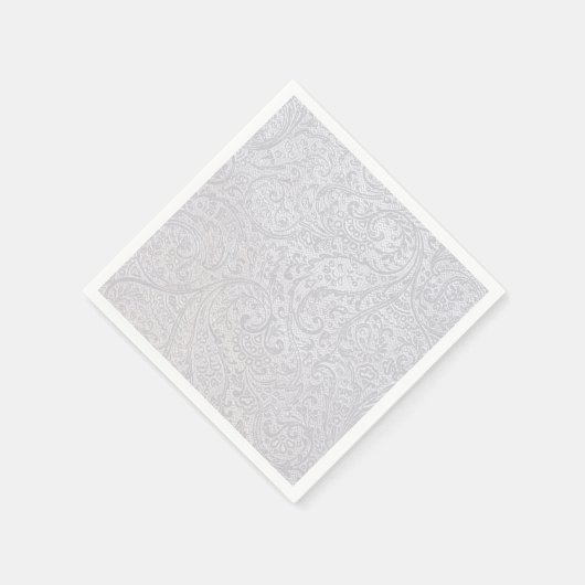 Serviette En Papier Damas blanc (Coin)