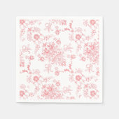 Serviette En Papier Damas rose (Devant)