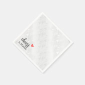 Serviette En Papier Damas satin blanc 35e anniversaire (Coin)