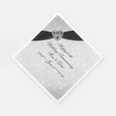 Serviette En Papier Damask 60e anniversaire de Mariage (Coin)