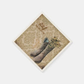 Serviette En Papier damask fleur sauvage western country cowboy bottes (Coin)