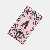 Serviette En Papier Damask Glam Monogramme Halloween Papier Serviettes (Coin)