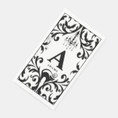 Serviette En Papier Damask Glam Monogramme Halloween Papier Serviettes (Coin)
