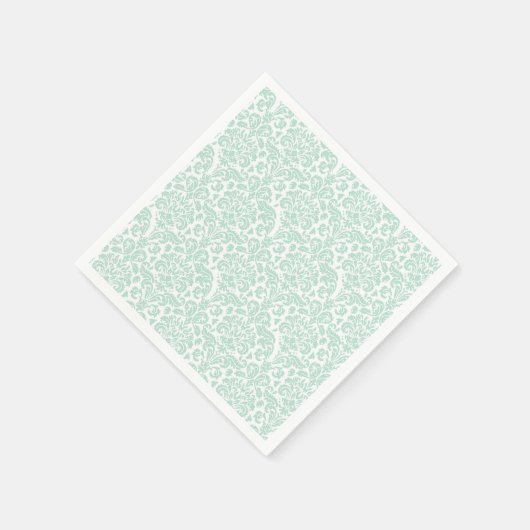 Serviette En Papier Damask Sage Green Plutôt mignon (Coin)