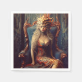 Serviette En Papier Dame Dragon (Devant)