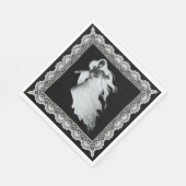 Serviette En Papier Dame En Fantôme Blanc Avec Dentelle Halloween (Coin)