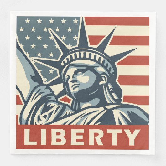 Serviette En Papier Dame Liberté (Devant)
