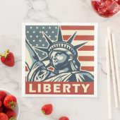 Serviette En Papier Dame Liberté (En situation)