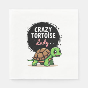 Serviette En Papier Dame Tortue Folle Tortues Maman Femmes Tortue (2)