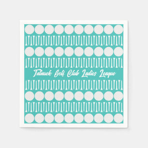 Serviette En Papier Dames customisées Golf League Blue Cocktail Napkin