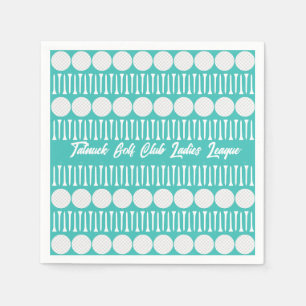 Serviette En Papier Dames customisées Golf League Blue Cocktail Napkin