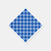 Serviette En Papier Damier Bleu de Cobalt (Coin)