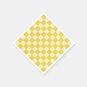 Serviette En Papier Damier jaune beurre (Coin)