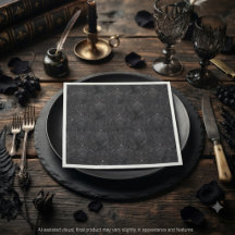 Damier Obsidienne Gothique Sombre Corbeau