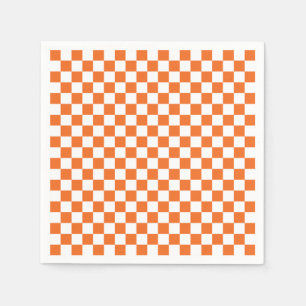 Serviette En Papier Damier orange