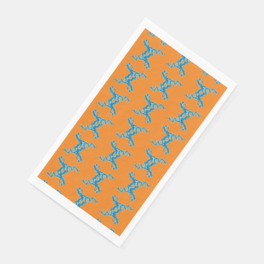 Serviette En Papier Dance Blue Chinese Dragon CC Papier Serviettes inv (Coin)
