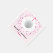 Serviette En Papier Dance Disco Ball Party Personnalisé Rose Black Par (Coin)
