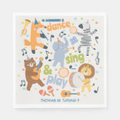 Serviette En Papier Dance sing and play kids birthday (Devant)