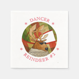 Serviette En Papier DANCER REINDEER Standard Papier à cocktail serviet