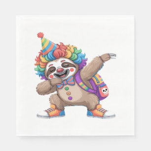 Serviette En Papier Dancing Clown Dabbing Éffrayant Halloween paresse